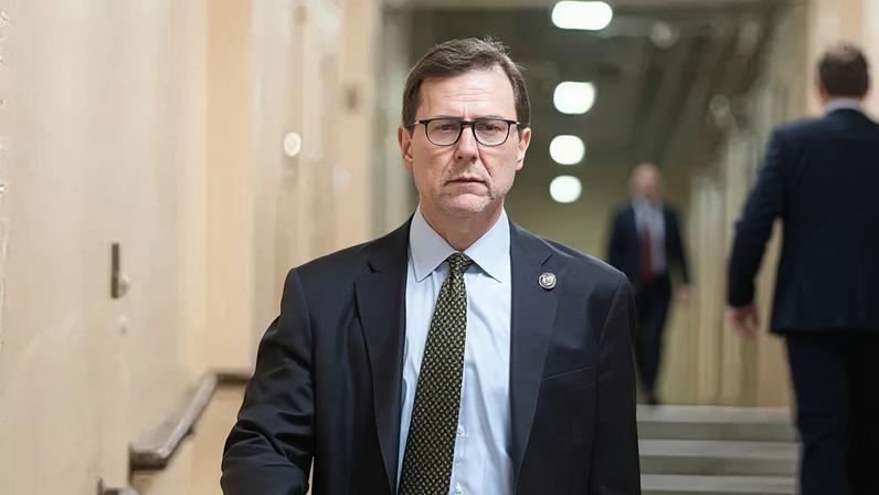 Getty Images Republican Congressman Tom Kean Jr arrives to the US Capitol in March for a caucus meeting