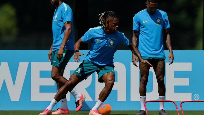 Brazil's Danilo Santos during training