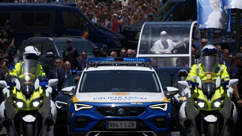 Papa Leão XIV em Las Palmas, nas Ilhas Canárias (Foto: EFE/ Angel Medina G)