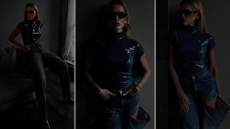 Deborah Secco posou antes do jogo Brasil x Haiti