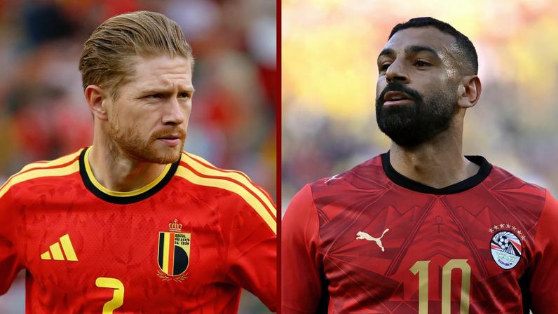 De Bruyne e Salah são os principais nomes de Bélgica e Egito na Copa — Foto: Montagem sobre fotos IMAGN IMAGES via Reuters/Ken Blaze e REUTERS/Geert Vanden Wijngaert