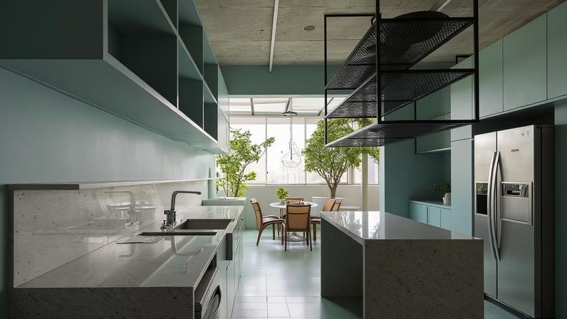O planejamento do layout e soluções arquitetônicas são essenciais para decorar a cozinha pequena e moderna. Projeto do Estúdio Volper Arquitetura — Foto: Rafael Renzo