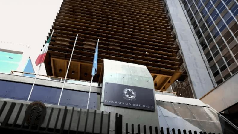 Imagem colorida do prédio do Consulado Geral da Itália em São Paulo - Metrópoles