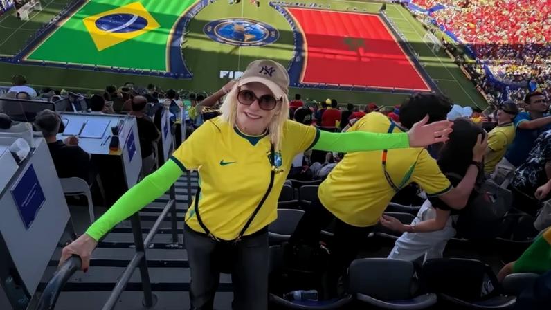 Famosos no jogo da Seleção Brasileira