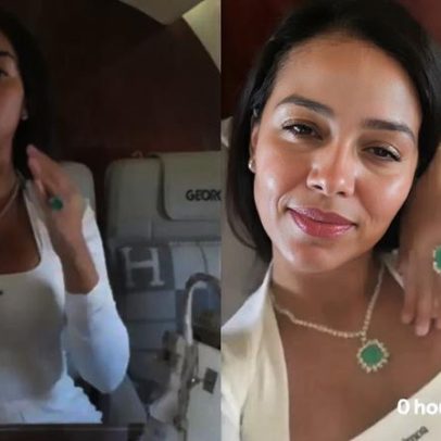 Georgina Rodríguez mostra rotina de beleza em jatinho durante a Copa