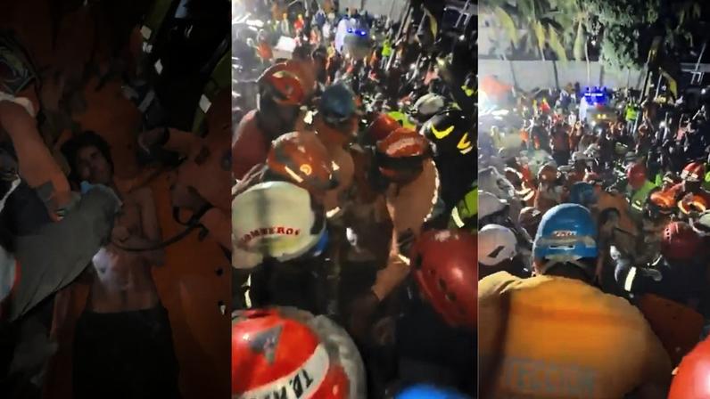 Jovem vítima de terremoto na Venezuela é resgatado após ficar 106 horas preso sob escombros. — Foto: Divulgação/Delcy Rodríguez no X