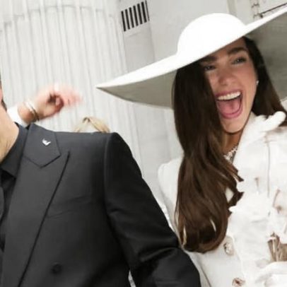 Entenda a referência por trás do look de noiva de Dua Lipa no casamento
