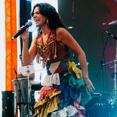 Mariana Aydar celebra agenda lotada, com saudade da filha e do namorado