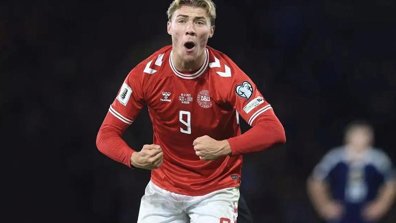 Rasmus Hojlund é uma das estrelas da Dinamarca