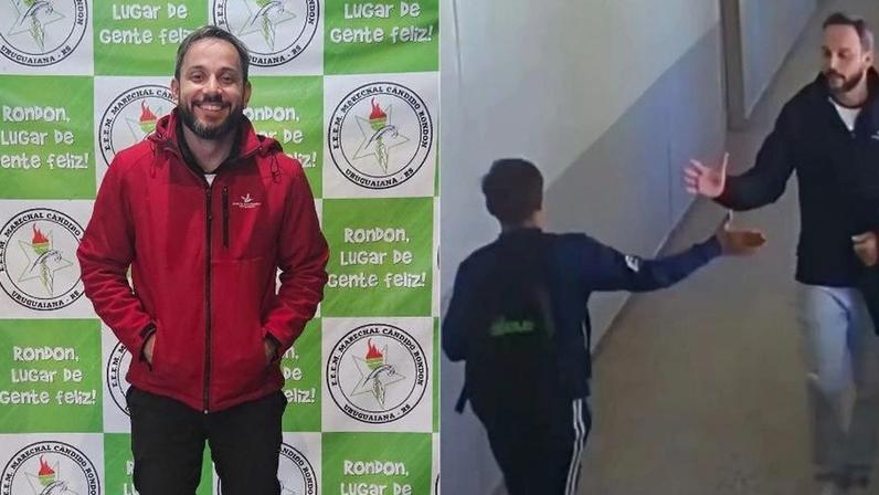 Diretor de escola, Lucas Domingues viraliza com alunos no RS