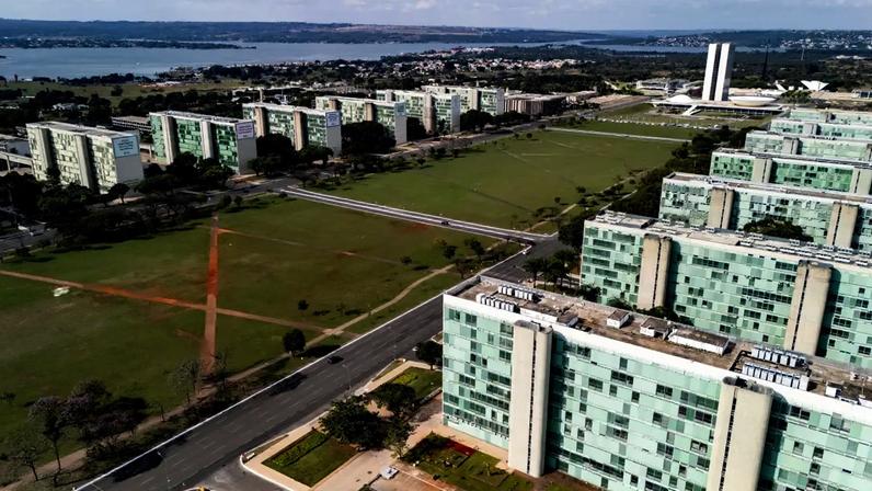 Vista área da Esplanada dos Ministérios