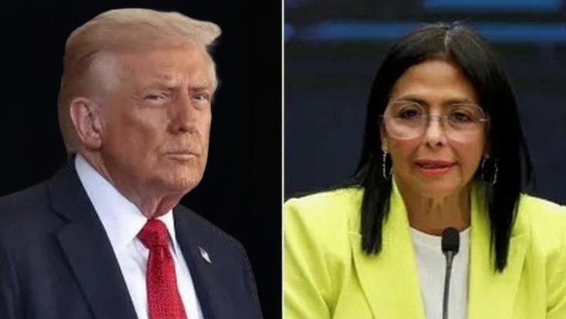 Donald Trump e Delcy Rodríguez
