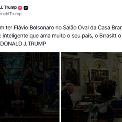 Trump comenta encontro e elogia Flávio Bolsonaro