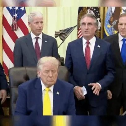 Trump é visto cochilando durante reunião na Casa Branca