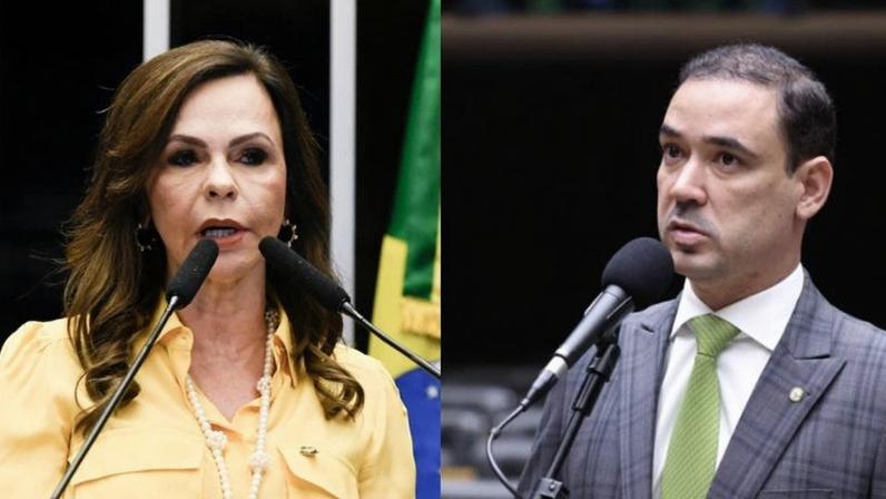 O levantamento da Paraná Pesquisas foi feito de 20 a 22 de junho de 2026; na foto, a senadora Professora Dorinha e o deputado Vicentinho Júnior