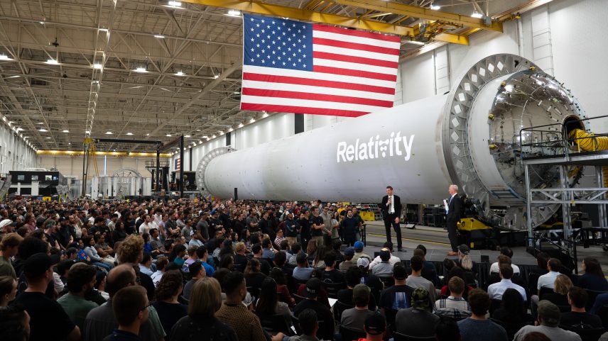 NASA Administrator Jared Isaacman announces a public-private partnership to advance Mars science during an event at Relativity Space on June 17, 2026.