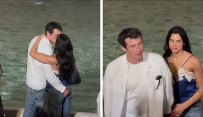 Dua Lipa e Callum Turner visitam Fontana di Trevi