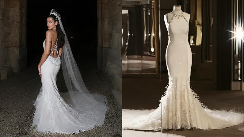 Vestido de Dua Lipa tem bordados e aplicações que demoraram 1.155 horas para ser feitos