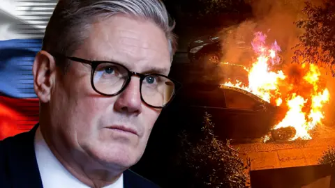 Fires targeting properties linked to Sir Keir Starmer were part of a Russian campaign, the BBC has found