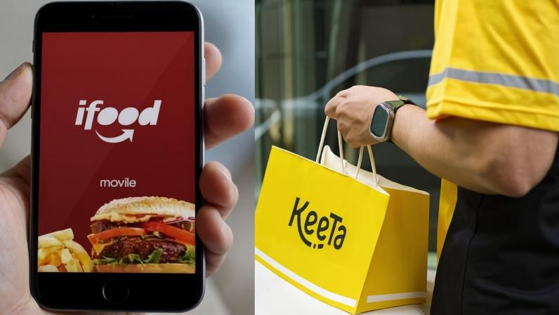 Keeta e iFood atuam no segmento de delivery no Brasil