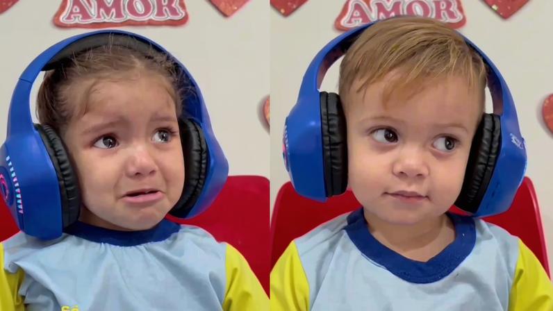 VÍDEO: Bebês viralizam ao se emocionar com ‘áudio do amor’ em escola do PI — Foto: Reprodução/Redes Sociais