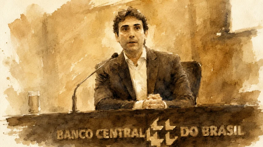O presidente do Banco Central, Gabriel Galípolo. (Foto: ChatGPT sobre foto de Raphael Ribeiro/Banco Central do Brasil)