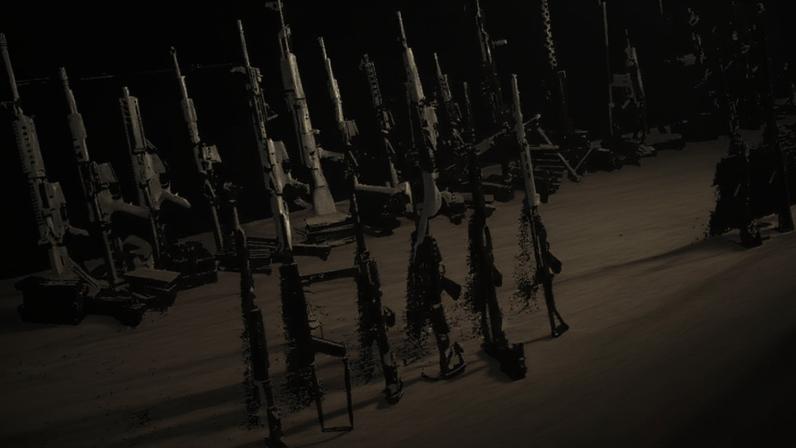 Fuzis apreendidos em operação contra o crime organizado no Rio de Janeiro