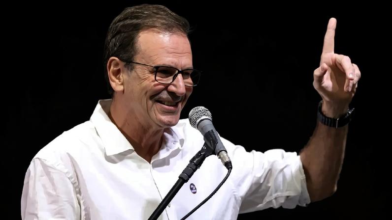 Eduardo Paes (PSD), então prefeito do Rio de Janeiro, durante evento celebrativo do Dia do Professor em 2025 (Tomaz Silva/Agência Brasil)