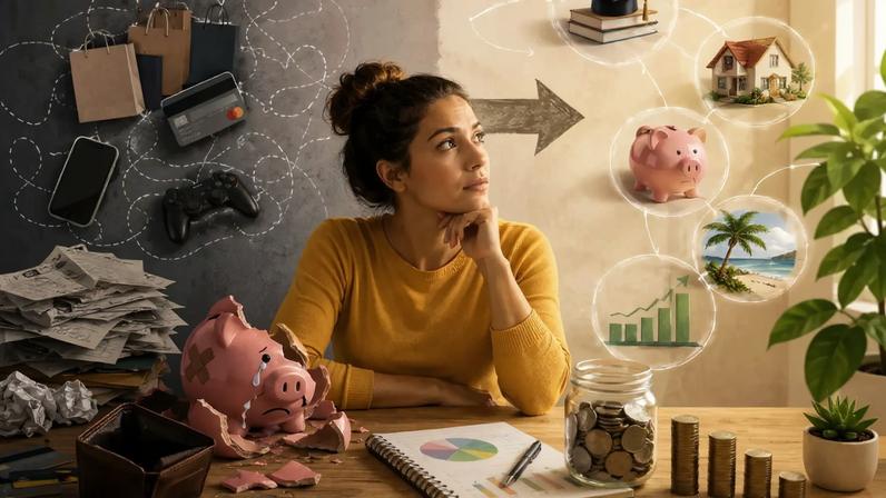 O Brasil ainda possui uma enorme lacuna em educação financeira. Durante décadas, aprendemos a trabalhar para ganhar dinheiro, mas não fomos ensinados a administrá-lo. (Foto: Imagem criada utilizando Open AI/Gazeta do Povo)