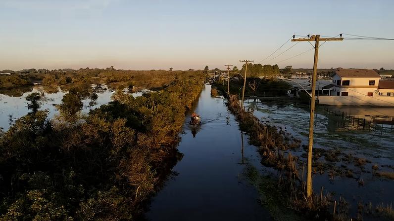 Região de Pelotas, no Rio Grande do Sul, em julho de 2024