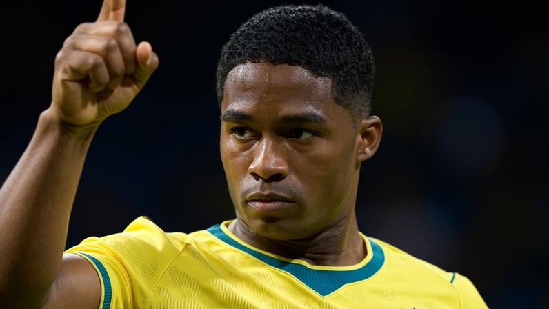 Endrick, durante amistoso do Brasil contra a Croácia