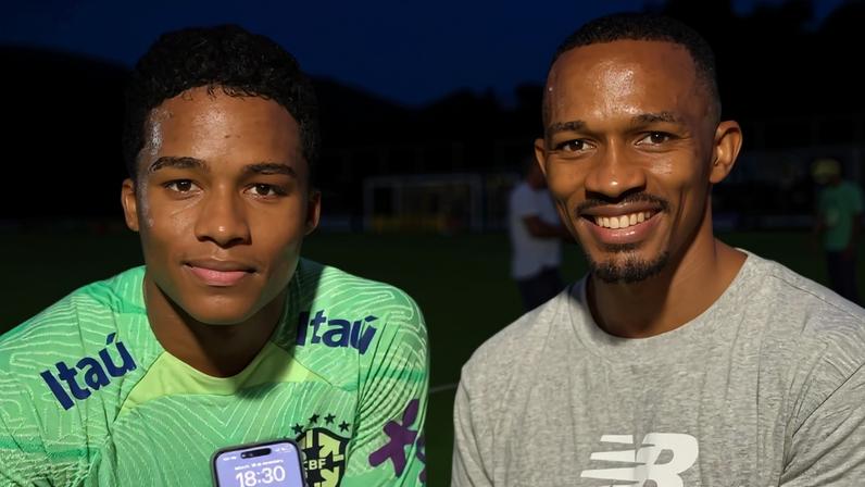 Endrick e o pai, Douglas Ramos