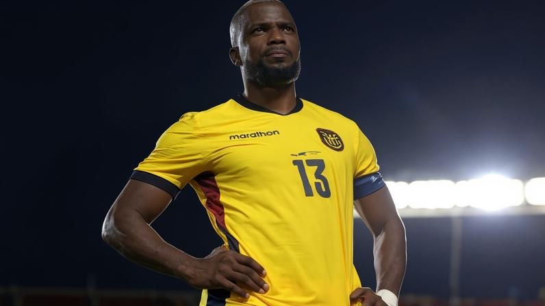 Enner Valencia na partida entre Equador e Curaçao pela Copa do Mundo
