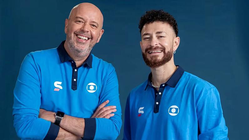Alex Escobar e Fred Bruno apresentam juntos o Globo Esporte especial da Copa do Mundo 2026
