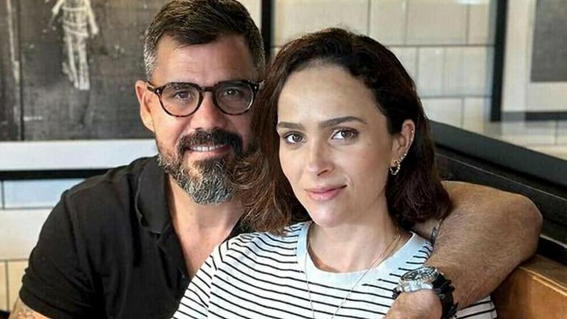 Juliano Cazarré e a esposa, Letícia Cazarré