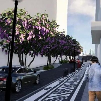 Rua do centro de Curitiba recebe paralelepípedo e revitalização