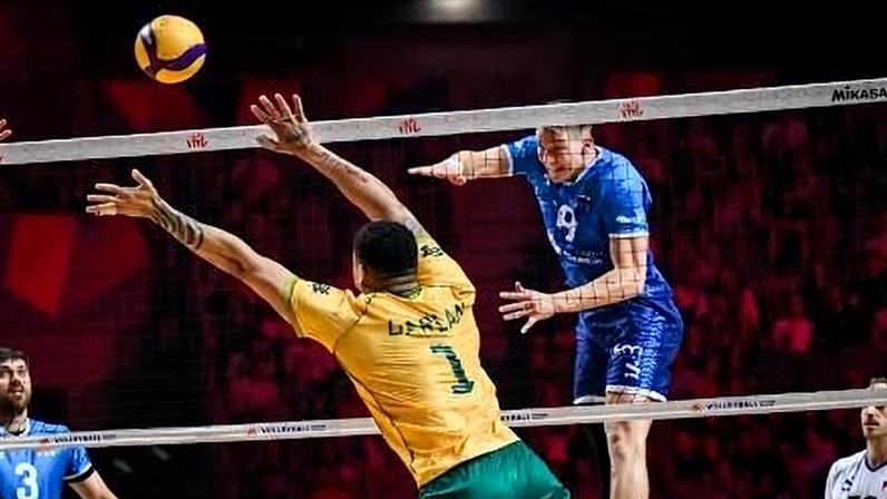 Eslovênia x Brasil na Liga das Nações de vôlei masculino