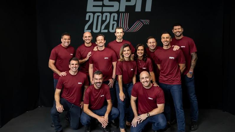 Equipe da ESPN que vai cobrir a Copa do Mundo 2026 (ESPN/Disney/Divulgação)