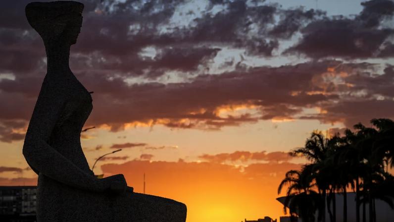 Vista da Estátua da Justiça em frente ao Supremo Tribunal Federal, em Brasília (Wallace Martins/STF)