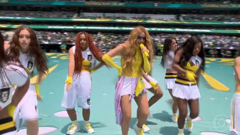 Shakira foi uma das atrações da festa de abertura da Copa de 2026 — Foto: Reprodução/TV Globo