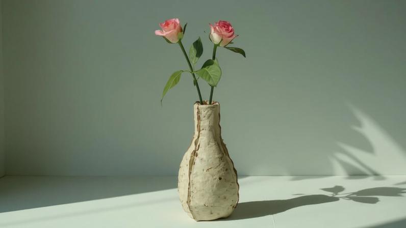 Criados a partir de flores que seriam descartadas, os vasos do ReBloom Studio, da Coreia do Sul, unem design sustentável e acabamento artesanal em peças com texturas e formas orgânicas