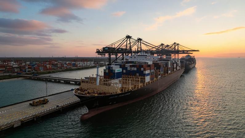 As carnes de aves e suína lideraram a pauta exportadora de Santa Catarina entre janeiro e maio de 2026, segundo levantamento da Fiesc. (Foto: Porto de Itapoá/Divulgação)