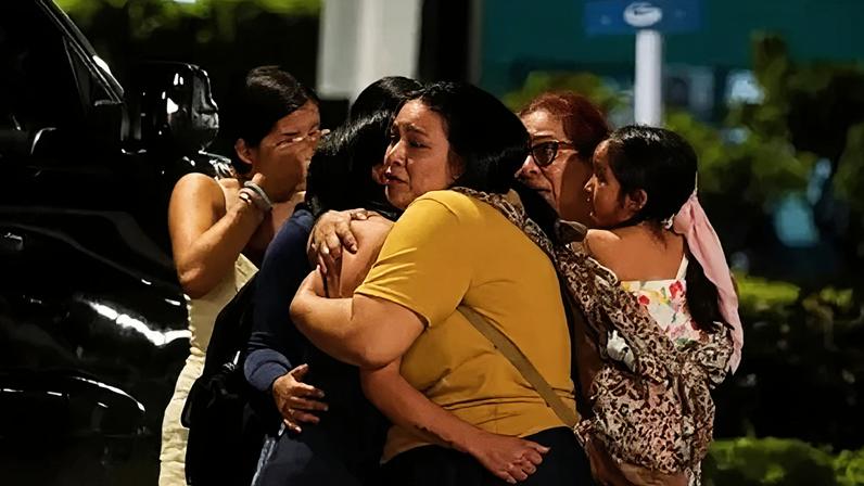 People outside José Joaquín de Olmedo International Airport were in shock following the deadly shooting