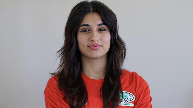 Rand Halawani, jogadora da seleção de futebol da Palestina (PFA/Divulgação)
