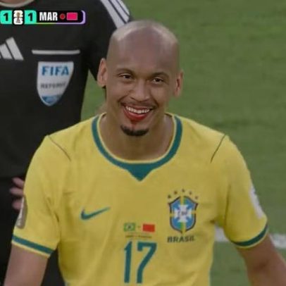 Fabinho fica com nariz ensanguentado em Brasil x Marrocos; veja vídeo