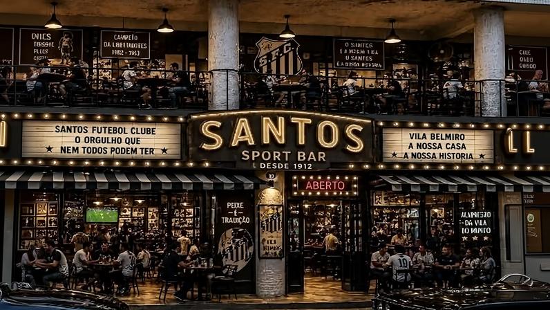 Fachada do bar que o Santos pretende construir na Vila Belmiro