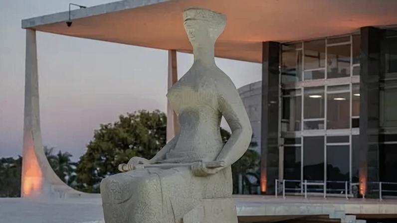 A fachada do Supremo Tribunal Federal (STF), localizada na Praça dos Três Poderes em Brasília