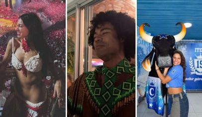 Ex-BBBs Alane, Breno e Gabriela participam do Festival de Parintins