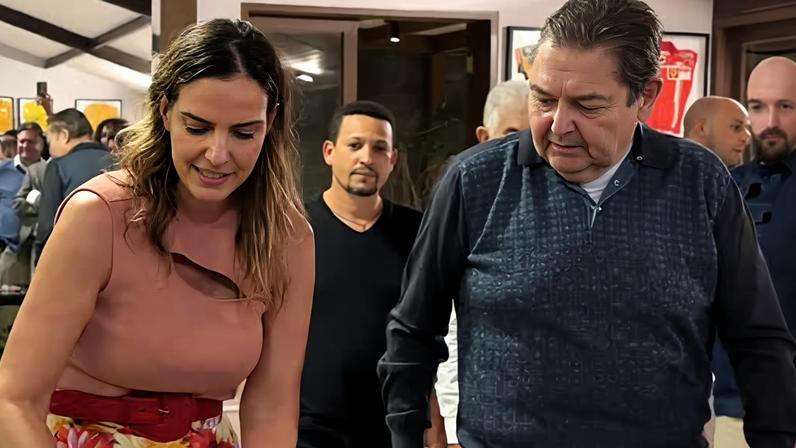 Faustão e Luciana Cardoso comemoram o aniversário da jornalista - Metrópoles