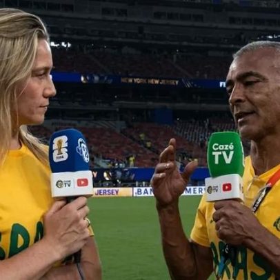 Fernanda Gentil e Romário, dupla curiosa na cobertura da Copa